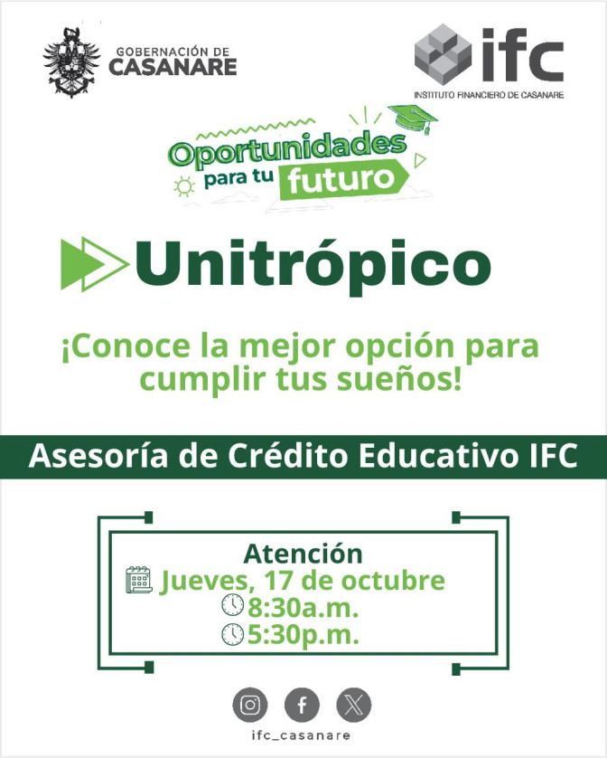 Con la comunidad educativa de la UNITRÓPICO se socializa hoy el crédito educativo FESCA