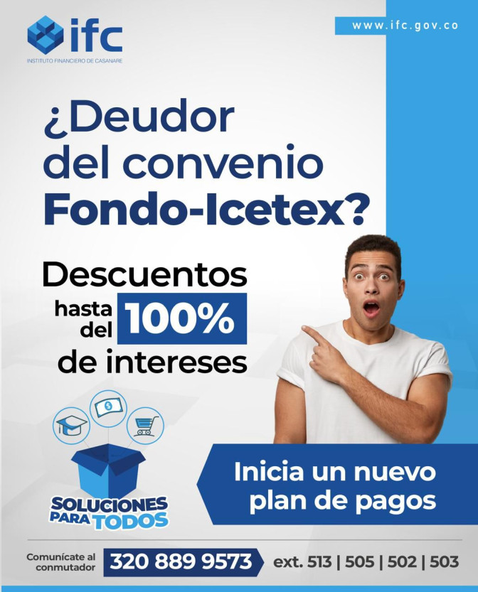 Alivios de cartera para créditos en mora del Convenio Gobernación-Icetex implementa el IFC